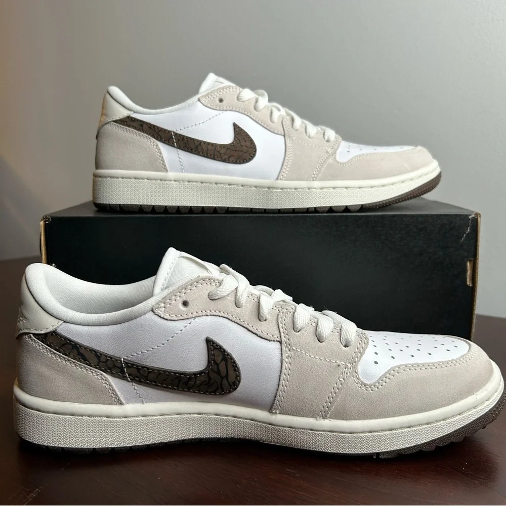 Jordan 1 Retro Low Golf Light Orewood Elephant (8.5M/10W) - Picture 3 of 12
